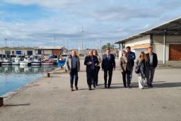 Hoy, en una visita al puerto de Vilanova i la Geltrú (Barcelona)  