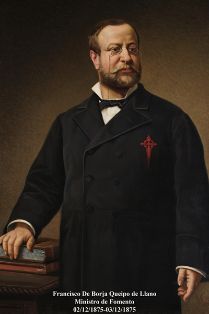 Francisco Queipo de Llano. Conde de Toreno. Ministro de Fomento (02-12-1875 a 03-12-1875). Pintor: Ricardo Navarrete y Fos (Serpis, Alcoy,...