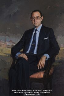 Jaime Lamo de Espinosa y Michels de Champourcin. Ministro de Agricultua (22-02-1978 a 01-12-1981) Ministro de Agricultura y Pesca (1981). Pintor:...