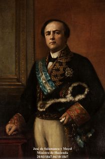 José de Salamanca y Mayol. Primer Marqués de Salamanca y primer Conde de los Llanos. Ministro de Hacienda (28-03-1847 a 04-10-1847). Pintor:...