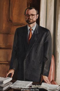 Luis María Atienza Serna. Ministro de Agricultura, Pesca y Alimentación (05-05-1994 a 05-06-1996). Pintor: Francisco Soto Mesa (Madrid 1946)....