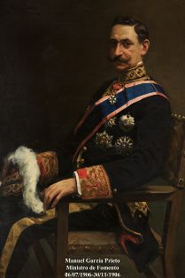 Manuel García Prieto. Marques de Alhucemas. Ministro de Fomento (06-07-1906 a 30-11-1906). Pintor: Manuel Ruiz Guerrero (Granada 1864-Madrid...