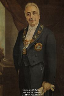Niceto Alcalá Zamora. Ministro de Fomento (31-11-1917 a 22-03-1918). Pintor: Carlos Ruano Llopis (Orba, Alicante 1878-México 1950). Foto: Valentín...