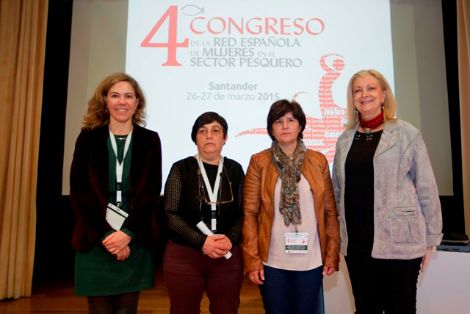 Ponentes del Taller 4: Medio Ambiente. De izq. a dcha. Mª Luisa Álvarez, Directora Adjunta de FEDEPESCA; Mª Teresa Costales Obaya, Presidenta de...