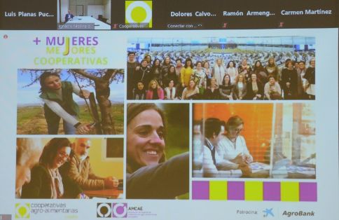 Durante la videoconferencia organizada por Cooperativas Agro-alimentarias de España  