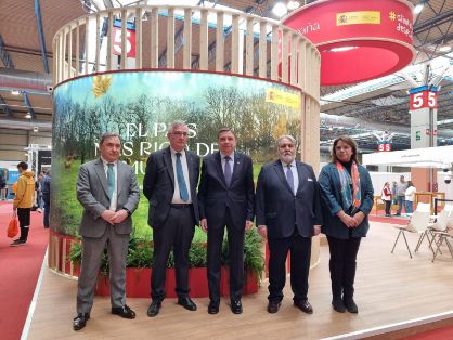 Hoy, en una visita a la Feria Internacional de Producción Animal de Zaragoza  