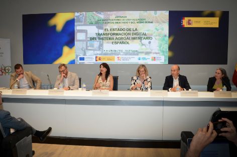 Hoy, en la inauguración de una jornada sobre el estado de la transformación digital del sistema agroalimentario español 